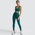 Bra et leggings de sports hauts et leggings Yoga Yoga Running Dance Set sans couture pour femme